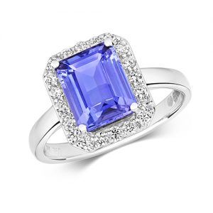 18KT 12 Diamonds 0.37ct 1 Tanzanite 2.40ct 3.70g