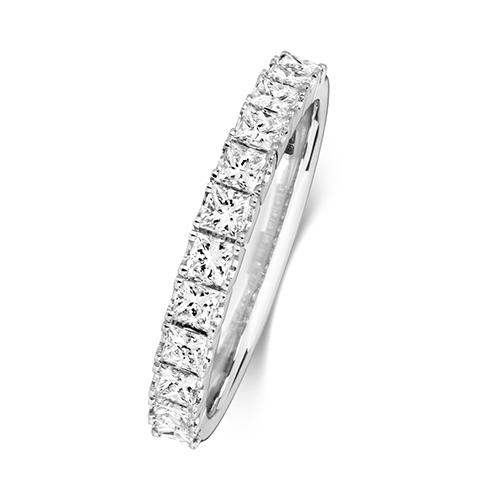 Platinuminum Diamond Half Eternity Ring Ring Pt 4 Claw Pc G Vs Vogue London Jewellery