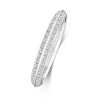 PLATINUM DIAMOND HALF ETERNITY RING - KNIFE EDGE 2.7MM G VS - Image 2